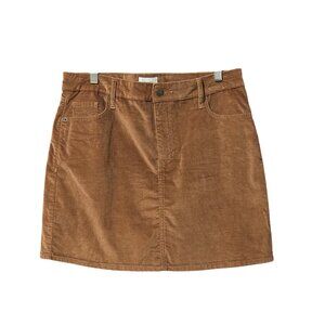 Old Navy Skirt Womens 10 Brown Velvet Corduroy A-Line Mini Graham Cracker Fall